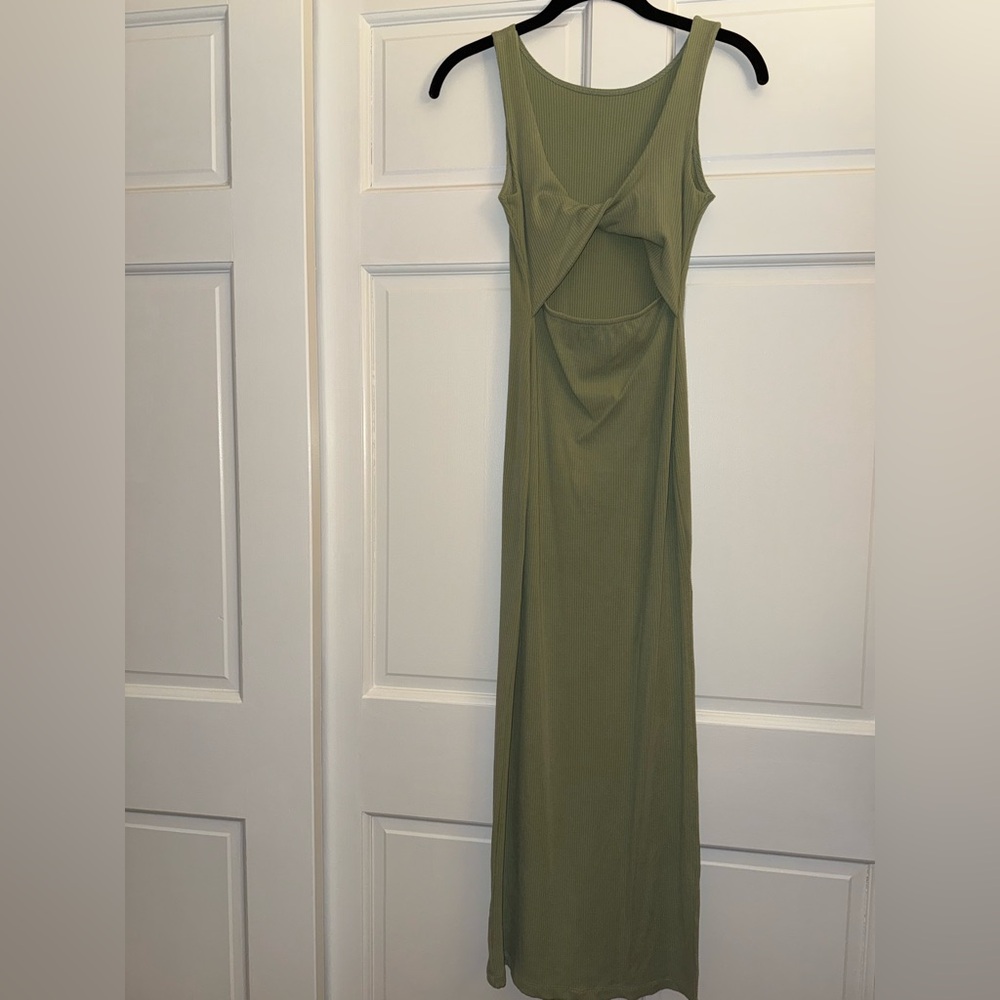 L*Space Sage Green Backless Maxi Dress